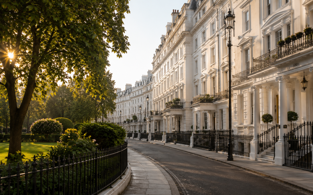 Elegant Belgravia streets in London