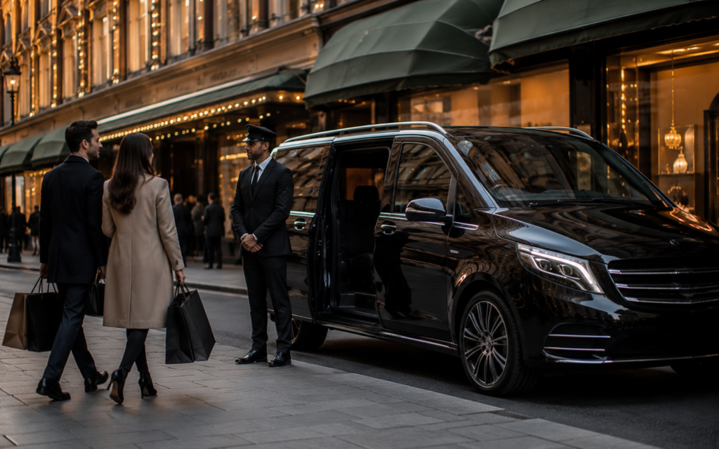Private chauffeur service in London with Range Rover Autobiography